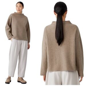 Eileen Fisher | Women’s Lightweight Boiled Wool Box-Top Size Small